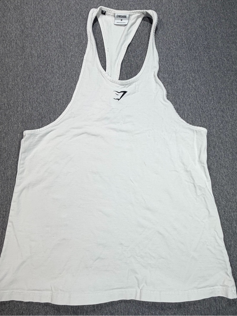 Gymshark White Training Stringer Tank Men’s Medium